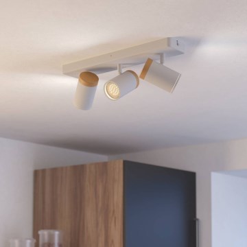 Eglo - Kupaonska reflektorska svjetiljka 3xGU10/3W/230V IP44 bijela/bež