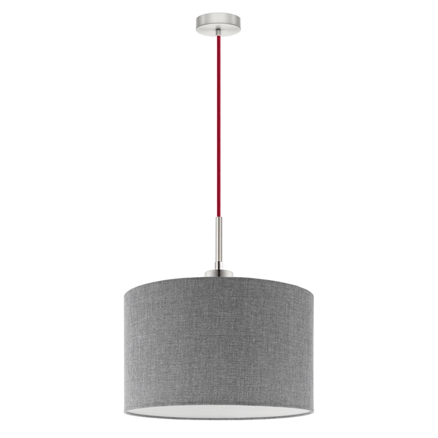 Eglo - LED Luster na užetu TUNJA 1xE27/60W/230V siva