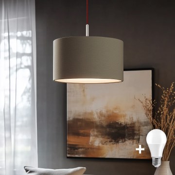 Eglo - LED luster na kabelu TUNJA 1xE27/60W/230V taupe
