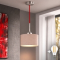 Eglo - LED luster na kabelu TUNJA 1xE27/60W/230V Ø 20 cm bež/crvena