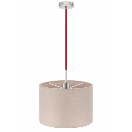 Eglo - LED luster na kabelu TUNJA 1xE27/60W/230V Ø 20 cm bež/crvena