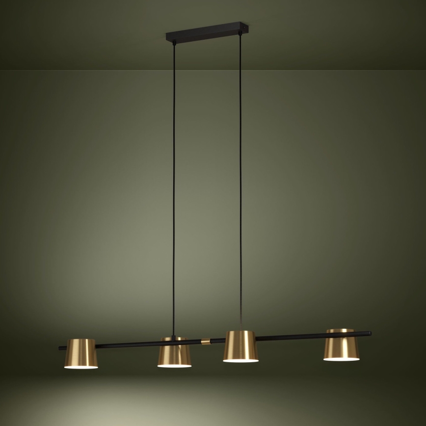 Eglo - LED Luster na sajli 4xGU10/4,6W/230V 3000K zlatna