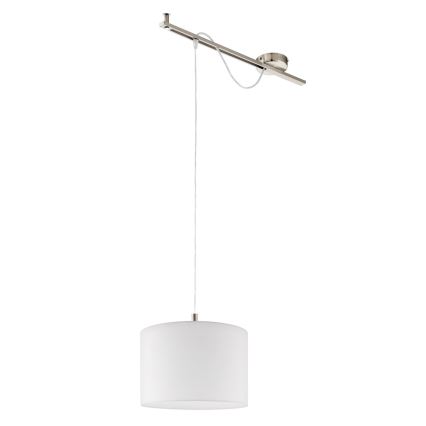 Eglo - LED  Luster na sajli CALCENA 1xE27/60W/230V mat krom/bijela