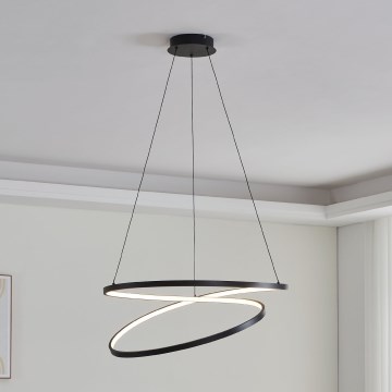 Eglo - LED Luster na sajli LED/42W/230V 3000K crna