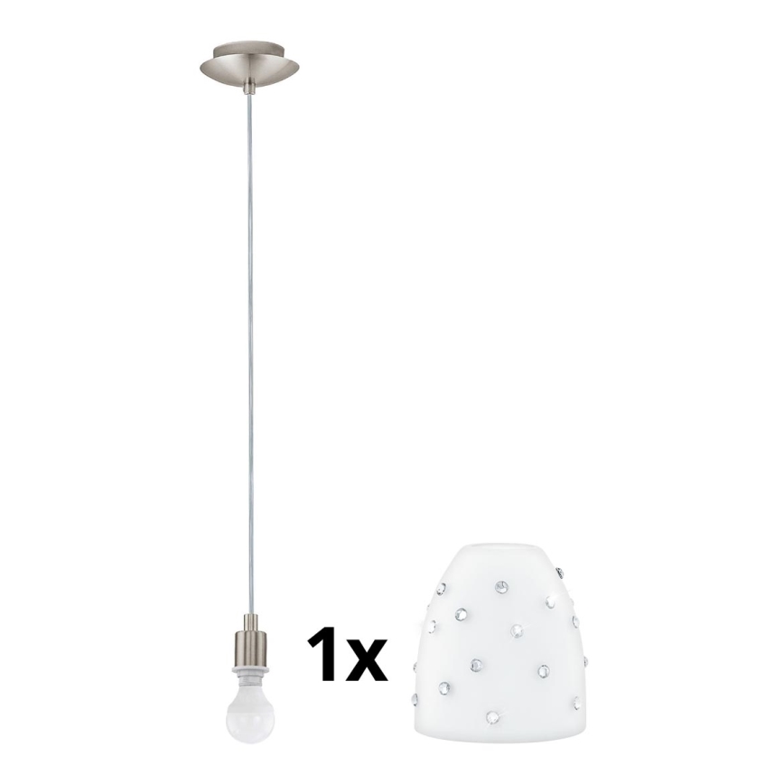 Eglo - LED Luster na sajli MY CHOICE 1xE14/4W/230V  mat krom/bijela