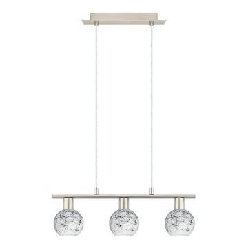Eglo - LED Luster na sajli MY CHOICE 3xE14/4W/230V mat krom/bijela/crna