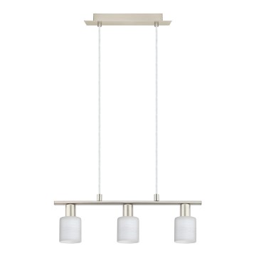 Eglo - LED Luster na sajli MY CHOICE 3xE14/4W/230V mat krom/bijela