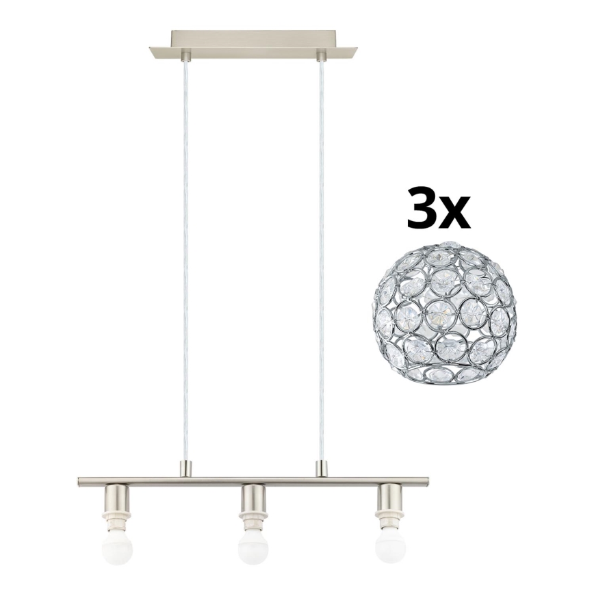 Eglo - LED Luster na sajli MY CHOICE 3xE14/4W/230V mat krom
