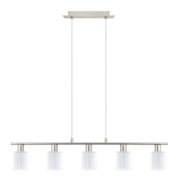 Eglo - LED Luster na sajli MY CHOICE 5xE14/4W/230V mat krom/bijela