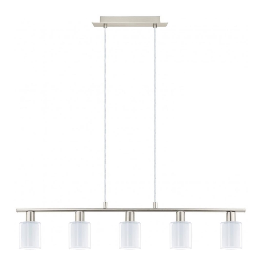Eglo - LED Luster na sajli MY CHOICE 5xE14/4W/230V mat krom/bijela
