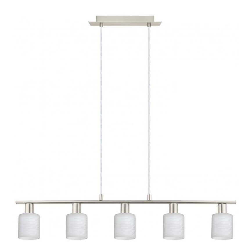 Eglo - LED Luster na sajli MY CHOICE 5xE14/4W/230V mat krom/bijela