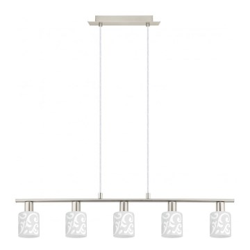 Eglo - LED Luster na sajli MY CHOICE 5xE14/4W/230V mat krom/bijela