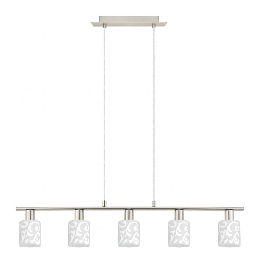 Eglo - LED Luster na sajli MY CHOICE 5xE14/4W/230V mat krom/bijela