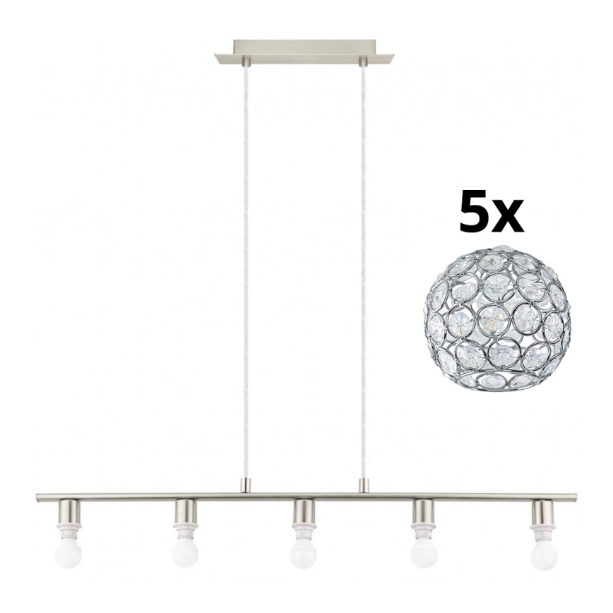 Eglo - LED Luster na sajli MY CHOICE 5xE14/4W/230V mat krom
