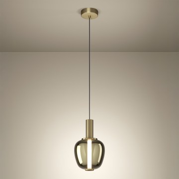 Eglo - LED luster na sajli s mogućnošću prigušenja LED/5,5W/230V + LED/1,6W 2200-6500K Ø 21 cm zlatna
