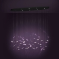 Eglo - LED luster na sajli s mogućnošću prigušivanja 8xLED/4,2W/230V crna/prozirna
