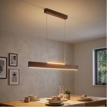 Eglo - LED luster na sajli s mogućnošću prigušivanja LED/21W/230V + LED/8,4W orah