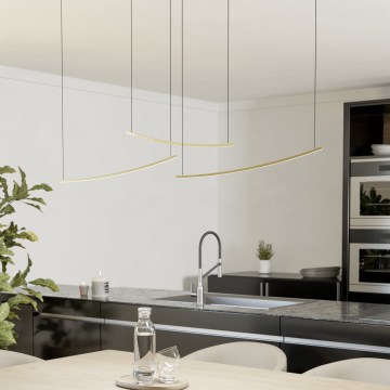 Eglo - LED luster na sajli s mogućnošću prigušivanja LED/22W/230V 2700/4000/6500K zlatna