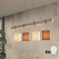 Eglo - LED luster na sajli TOWNSHEND 4xE27/60W/230V
