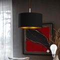 Eglo - LED  Luster na sajli TUNJA 1xE27/60W/230V crna