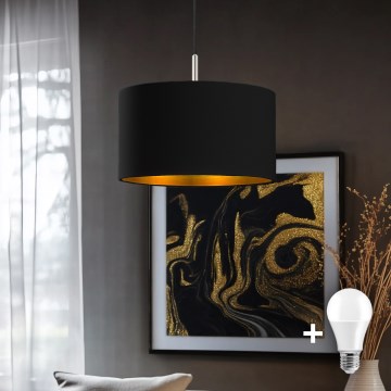 Eglo - LED  Luster na sajli TUNJA 1xE27/60W/230V crna