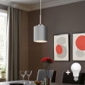 Eglo - LED Luster na sajli TUNJA 1xE27/60W/230V siva