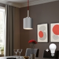 Eglo - LED  Luster na sajli TUNJA 1xE27/60W/230V siva