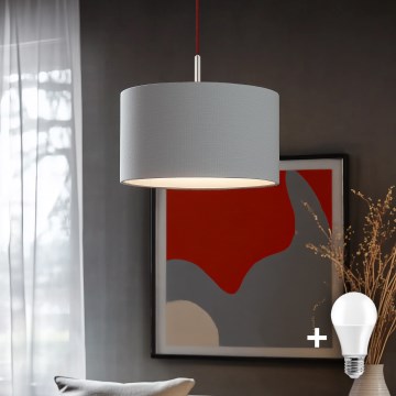 Eglo - LED  Luster na sajli TUNJA 1xE27/60W/230V siva