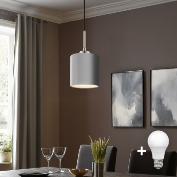 Eglo - LED  Luster na sajli TUNJA 1xE27/60W/230V siva