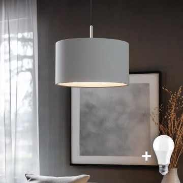 Eglo - LED  Luster na sajli TUNJA 1xE27/60W/230V siva