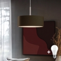 Eglo - LED Luster na sajli TUNJA 1xE27/60W/230V smeđa