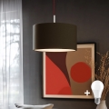 Eglo - LED  Luster na sajli TUNJA 1xE27/60W/230V smeđa