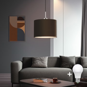 Eglo - LED  Luster na sajli TUNJA 1xE27/60W/230V smeđa