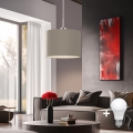 Eglo - LED Luster na sajli TUNJA 1xE27/60W/230V taupe