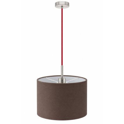 Eglo - LED luster na sajli TUNJA 1xE27/60W/230V Ø 20 cm smeđa/crvena