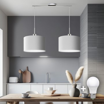 Eglo - LED  Luster na sajli TUNJA 2xE27/60W/230V bijela