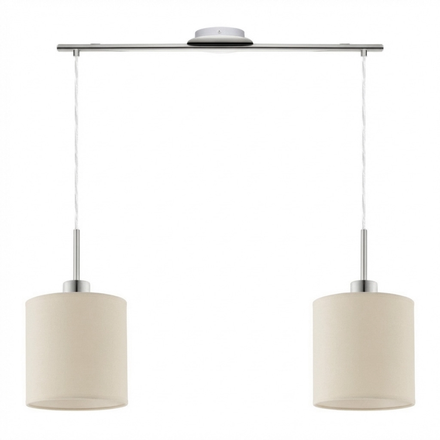 Eglo - LED luster na sajli TUNJA 2xE27/60W/230V krem boje