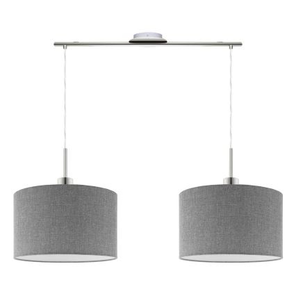Eglo - LED  Luster na sajli TUNJA 2xE27/60W/230V siva