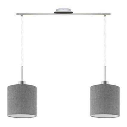 Eglo - LED  Luster na sajli TUNJA 2xE27/60W/230V siva
