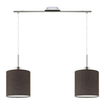 Eglo - LED  Luster na sajli TUNJA 2xE27/60W/230V smeđa