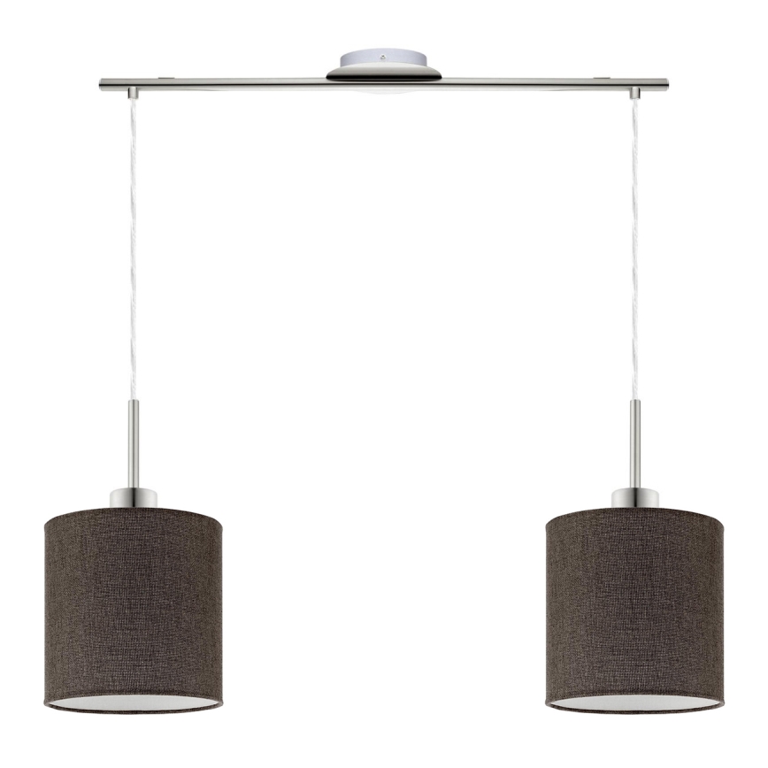 Eglo - LED  Luster na sajli TUNJA 2xE27/60W/230V smeđa