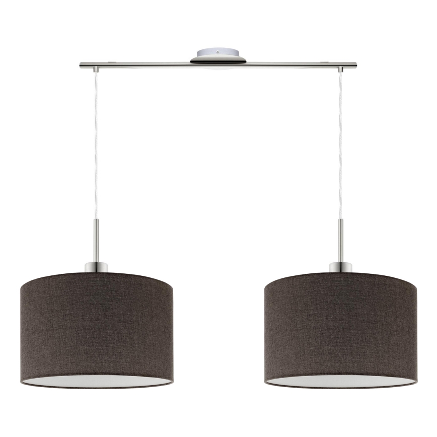 Eglo - LED  Luster na sajli TUNJA 2xE27/60W/230V smeđa