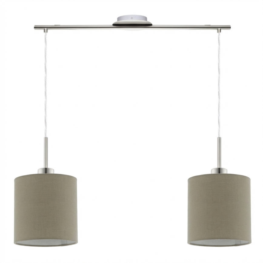 Eglo - LED luster na sajli TUNJA 2xE27/60W/230V taupe