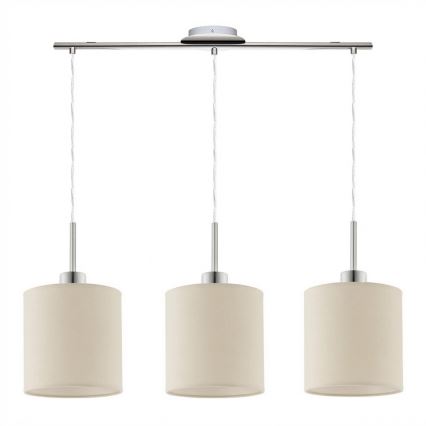 Eglo - LED luster na sajli TUNJA 3xE27/60W/230V krem