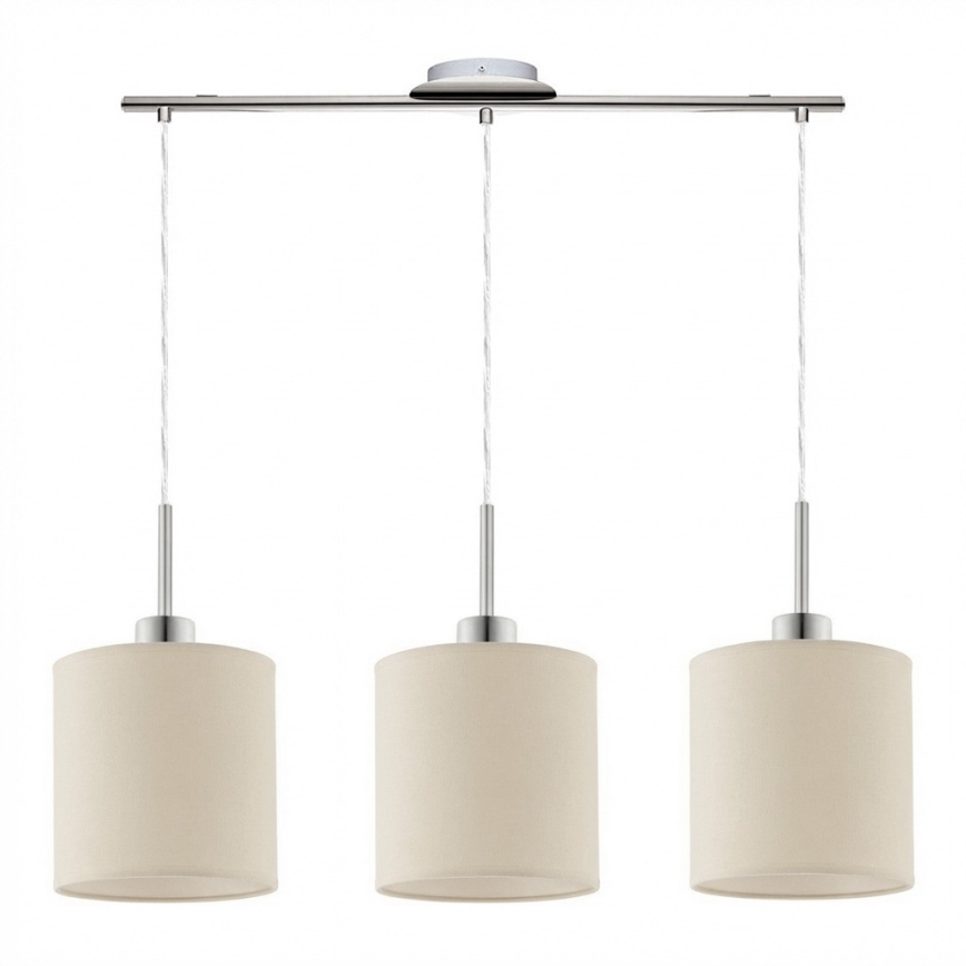 Eglo - LED luster na sajli TUNJA 3xE27/60W/230V krem