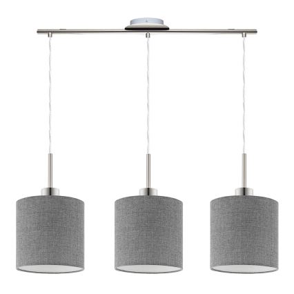 Eglo - LED  Luster na sajli TUNJA 3xE27/60W/230V siva
