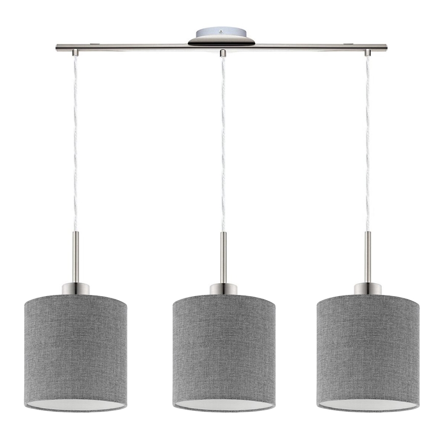 Eglo - LED  Luster na sajli TUNJA 3xE27/60W/230V siva