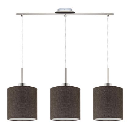 Eglo - LED  Luster na sajli TUNJA 3xE27/60W/230V smeđa