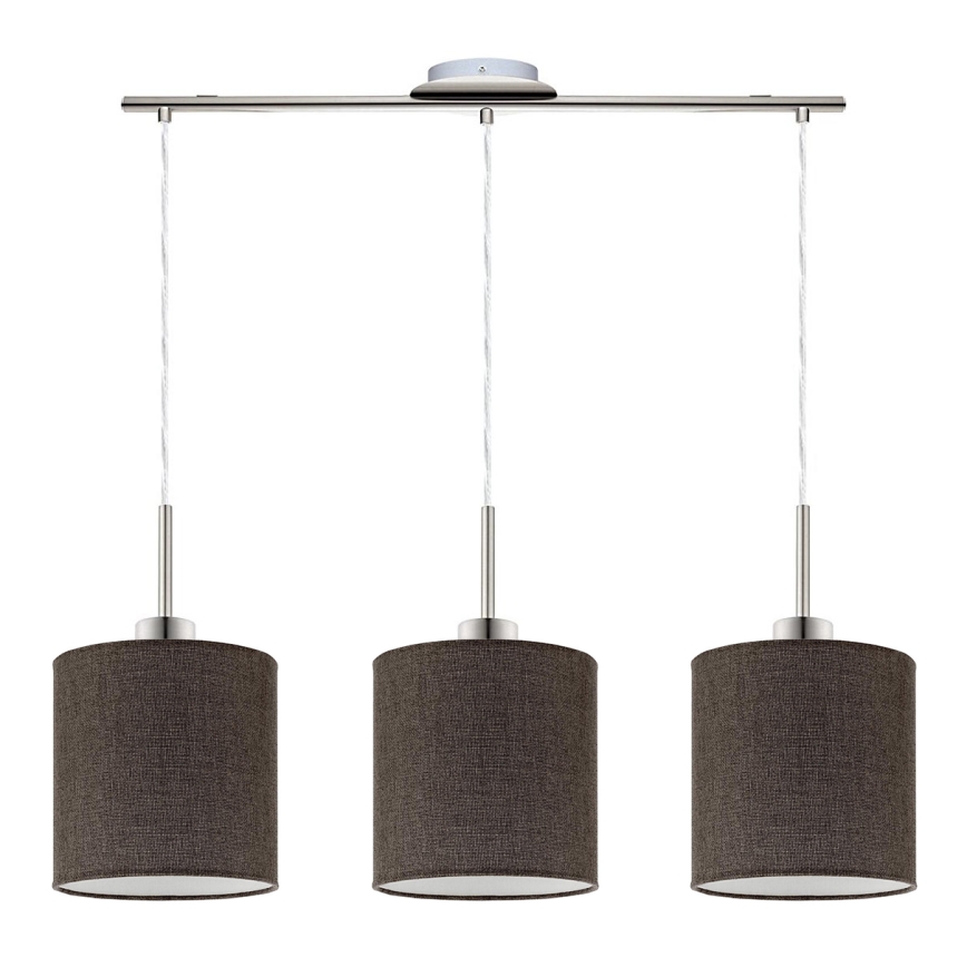 Eglo - LED  Luster na sajli TUNJA 3xE27/60W/230V smeđa