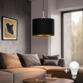 Eglo - LED Luster na užetu TUNJA 1xE27/60W/230V crna